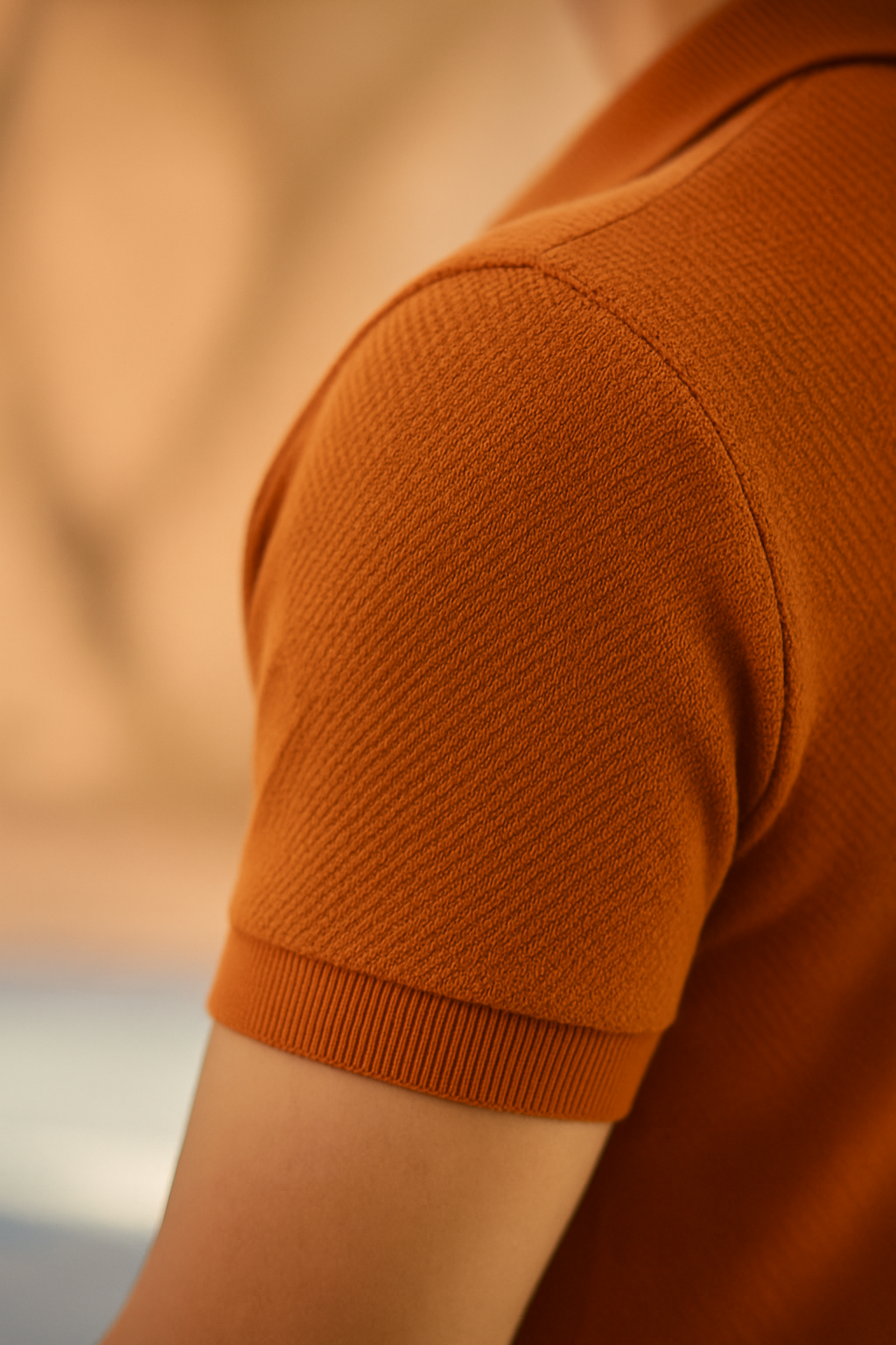 Terracotta Zip Knit Polo