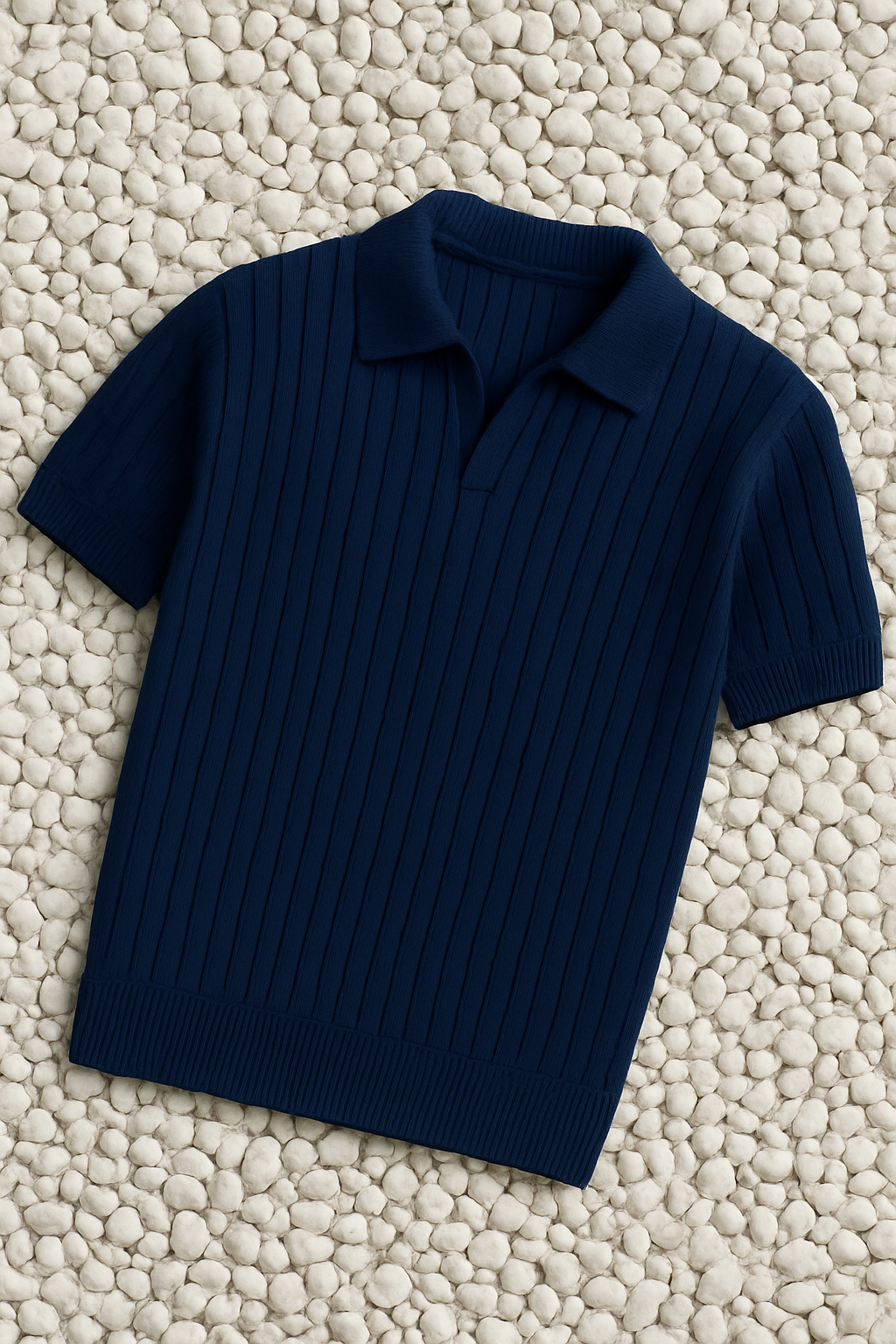 Midnight Navy Knit Polo